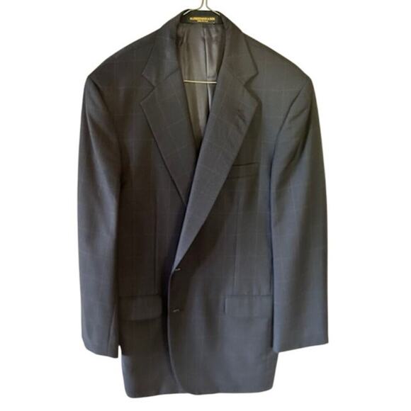 H. Freeman & Son Charcoal Windowpane Sport Coat Approx 42L - Picture 2 of 6